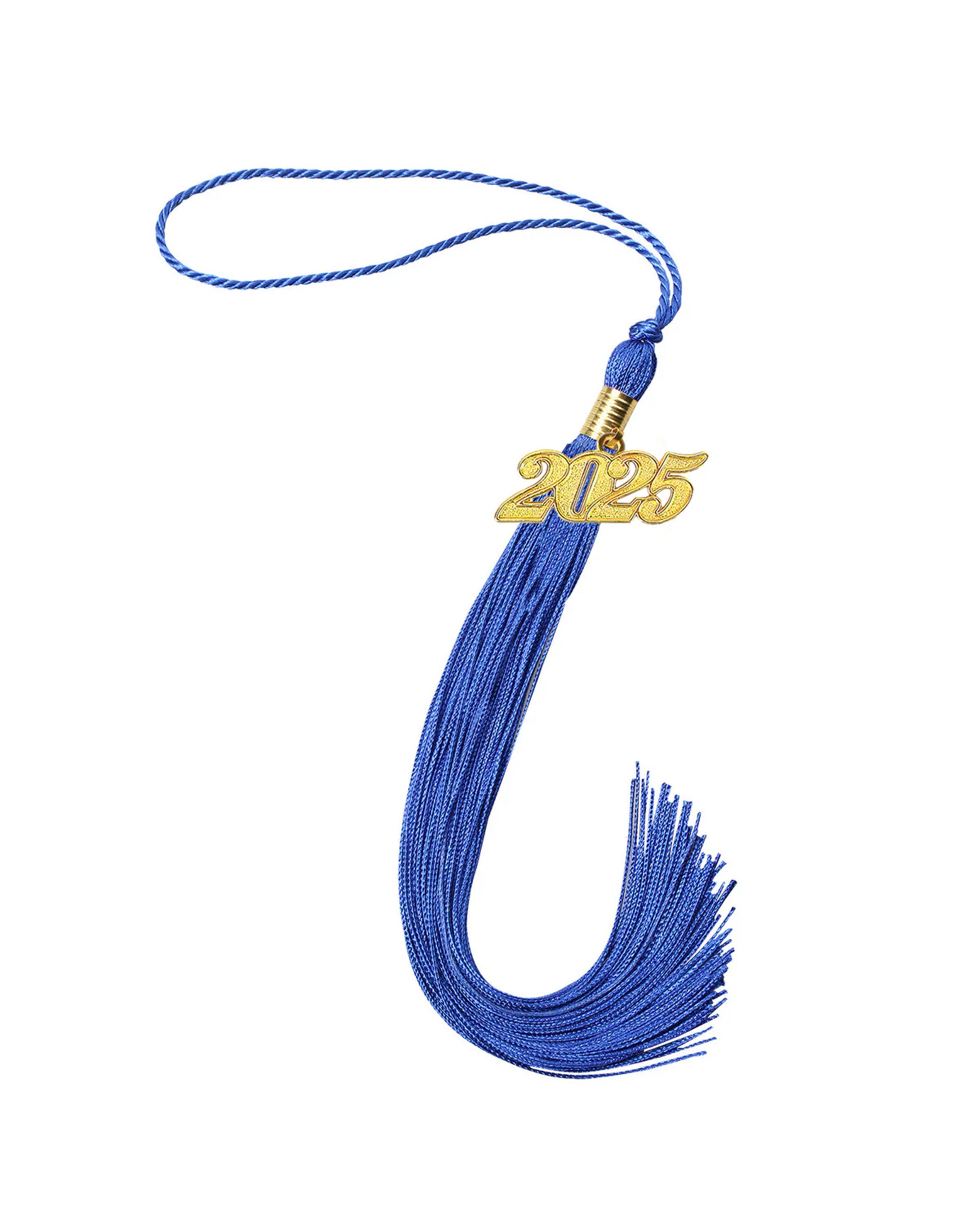 Graduation Tassel with Year Charm 2024/2025 For Cap and Gown Rich Color