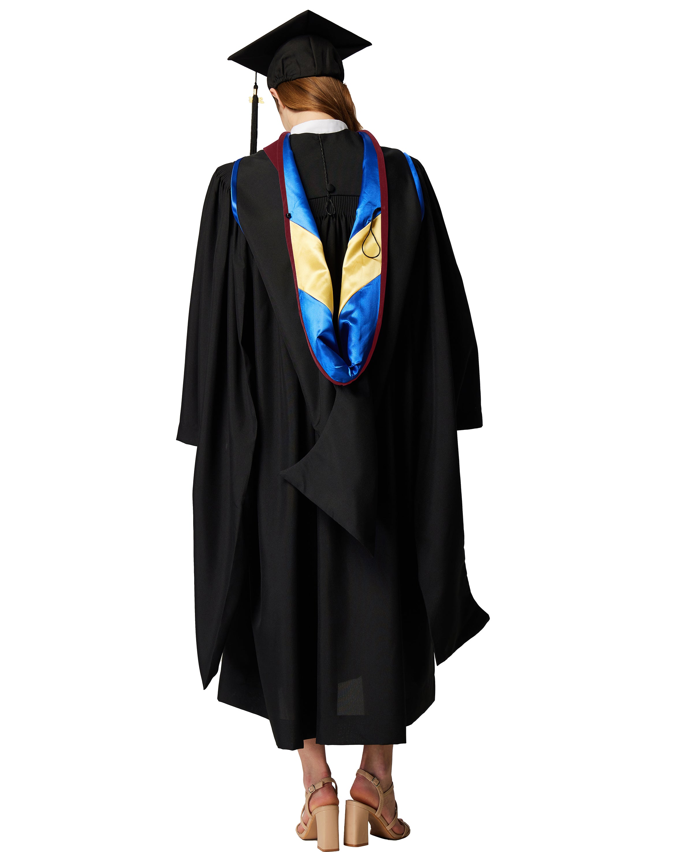 MyGradDay Unisex Master Graduation Gown Cap and Hood Master Regalia with 2026 Tassel