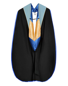 Deluxe Doctoral Graduation Hood with Gold Piping or NO piping