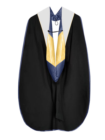 Customized  Doctoral Graduation Hood with Gold Piping