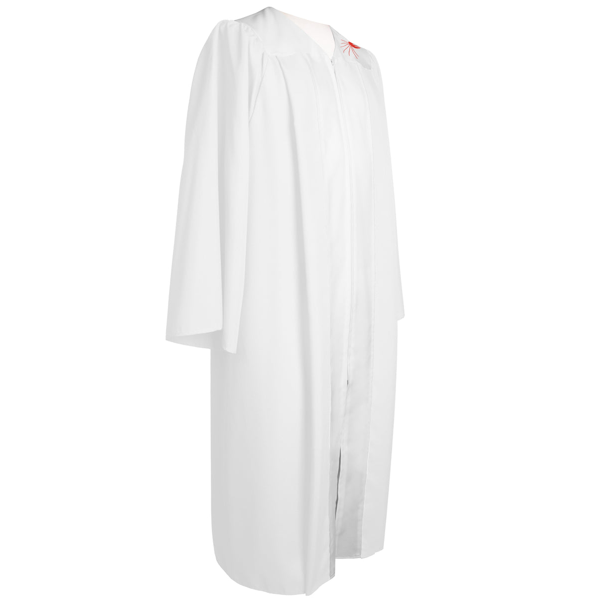 Unisex Wholesale confirmation robes Choir Robe with Embroidery Dove On The Shoulder White MyGradDay