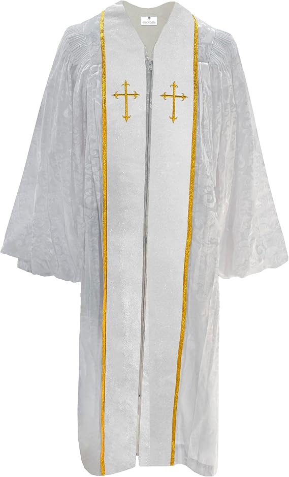 MyGradDay Unisex White Doctoral Pulpit Robes of Divinity Clergy Robe（副本）