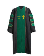 MyGradDay Unisex Deluxe Doctor of Divinity Clergy Robes  Doctorate pulpit robes with Gold Piping Available for Customization