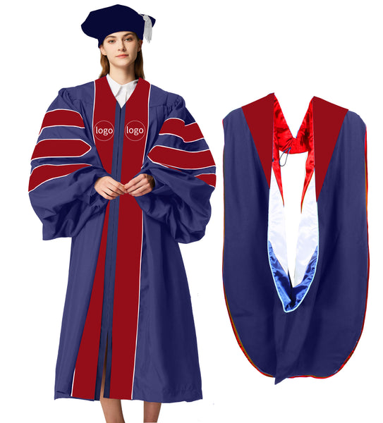 Customization Doctoral Graduation Gown and hood tam (Products Will Be Customized as Requested)（复制）