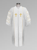 Unisex Deluxe White Doctoral Pulpit Robes of Divinity Clergy Robe
