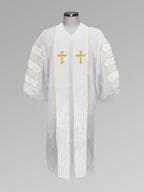 MyGradDay Deluxe white doctoral pulpit robes of Divinity Clergy Robe
