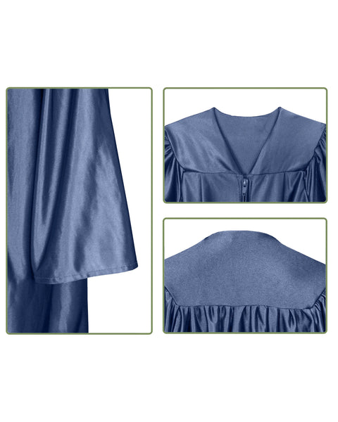 Unisex Pre-school and Kindergarten Graduation Gown | Choir Robe For Kids Shiny Finish