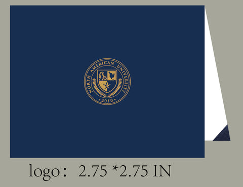 Customized Smooth Graduation Diploma Certificate Cover 8 1/2" x 11"  Navy Blue