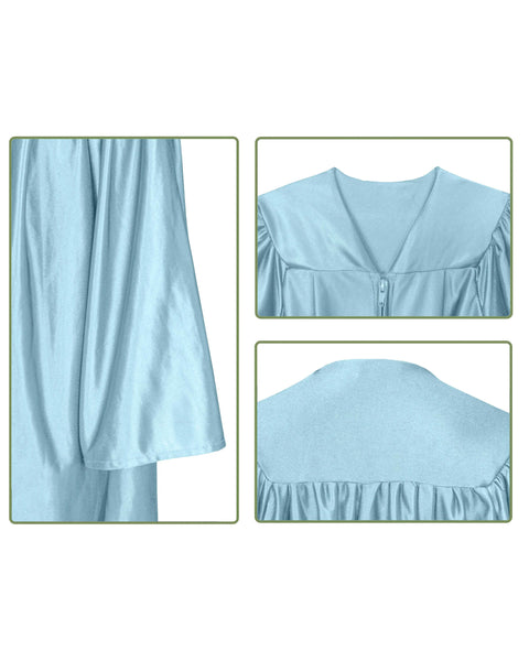 Unisex Pre-school and Kindergarten Graduation Gown | Choir Robe For Kids Shiny Finish