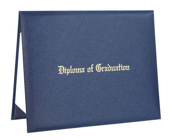 Smooth Graduation Diploma Cover Imprinted "Diploma of Graduation" Certificate Cover 8 1/2" x 11"
