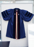 Deluxe Navy blue Doctoral gown,hood and tam package Customization