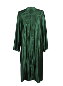 Unisex Shiny Graduation Gown|Choir Robe for Church|Cosplay Costume（Forest Green）