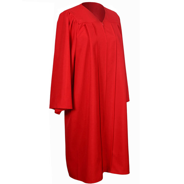 Unisex  Matte Graduation Gown|Choir Robe for Church|Cosplay Costume （Red）