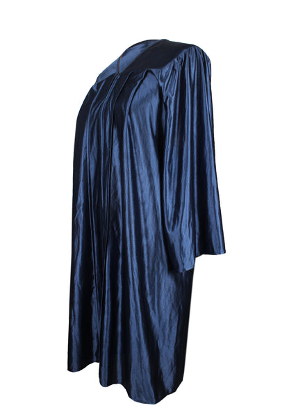 Unisex Shiny Graduation Gown|Choir Robe for Church|Cosplay Costume （Navy Blue）