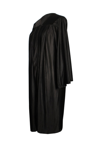 Unisex Shiny Graduation Gown|Choir Robe for Church|Cosplay Costume （Black）
