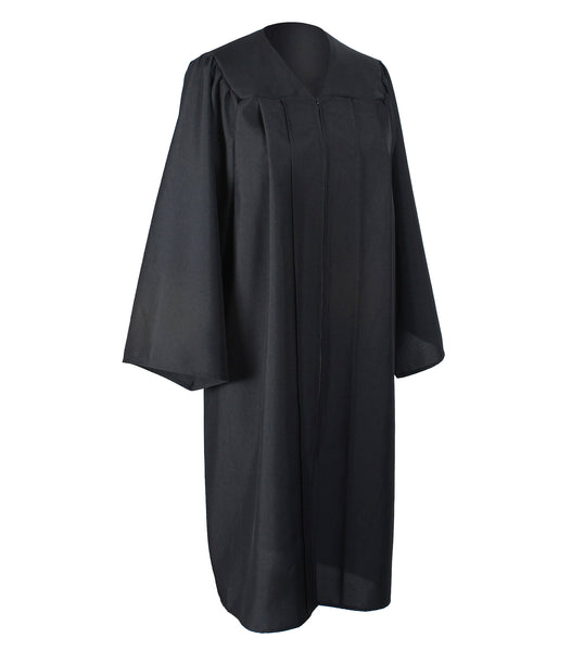 Unisex  Matte Graduation Gown|Choir Robe for Church|Cosplay Costume （Black）