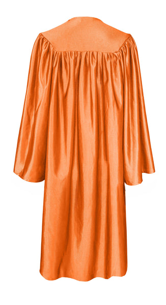 Unisex Shiny Graduation Gown|Choir Robe for Church|Cosplay Costume （Orange）