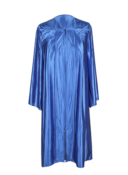 Unisex Shiny Graduation Gown|Choir Robe for Church|Cosplay Costume （Royal Blue）