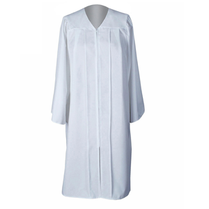 Unisex  Matte Graduation Gown|Choir Robe for Church|Cosplay Costume （White）