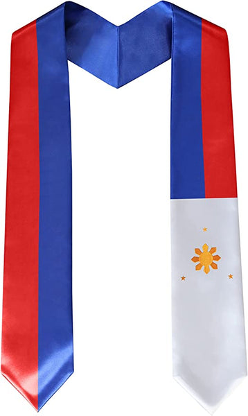 Country Flag Graduation Stole Embroidery for International Students