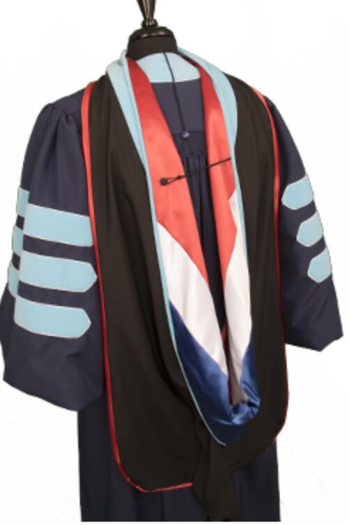 Customized Doctoral Graduation Gown Navy-8S Tam & Hood MyGradDay