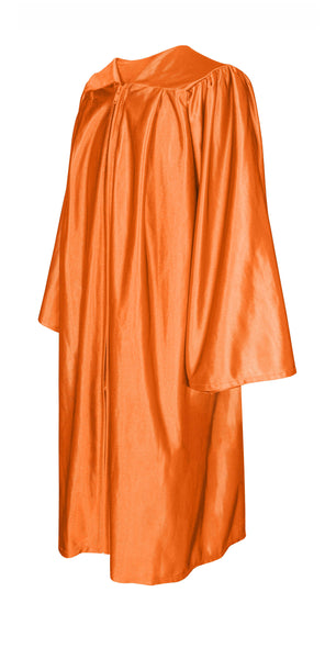 Unisex Shiny Graduation Gown|Choir Robe for Church|Cosplay Costume （Orange）
