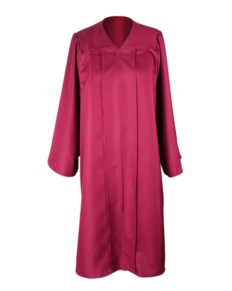 Unisex  Matte Graduation Gown|Choir Robe for Church|Cosplay Costume （Maroon）