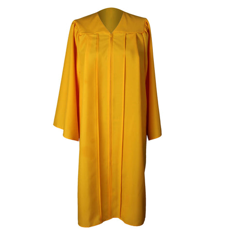 Unisex  Matte Graduation Gown|Choir Robe for Church|Cosplay Costume （Gold）