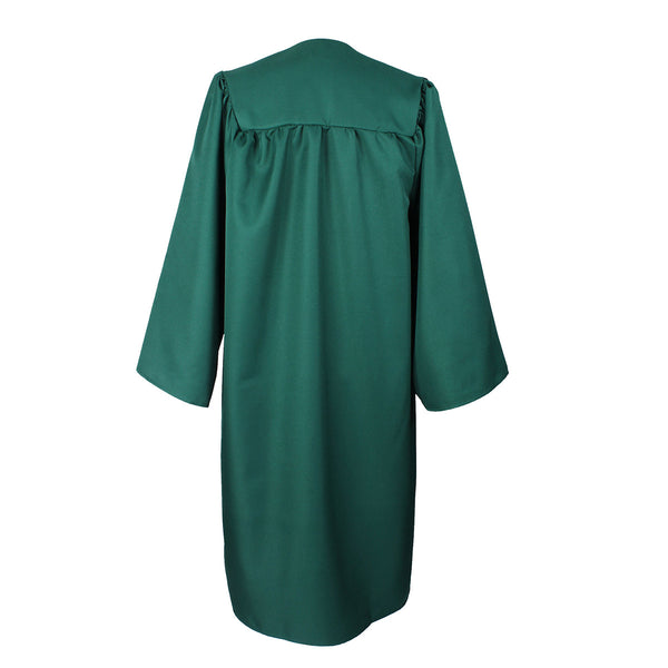Unisex  Matte Graduation Gown|Choir Robe for Church|Cosplay Costume （Forest Green）
