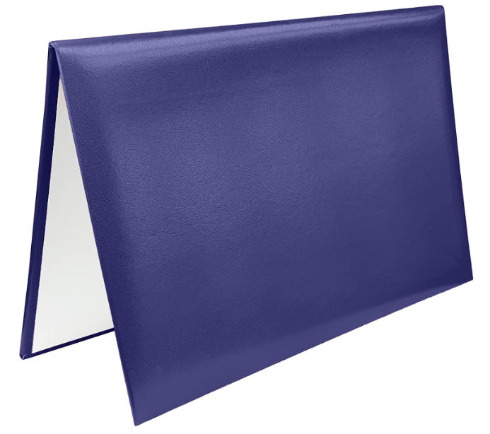 Smooth Graduation Diploma Cover Certificate Holder 8 1/2" x 11" Tent Style